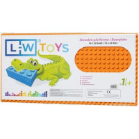 LW Toys Veľká podložka na stavanie - JUNIOR 16x32 bodov oranžová