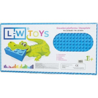 LW Toys Veľká podložka na stavanie - JUNIOR 16x32 bodov modrá