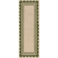 Ručne všívaný behúň Lois Scallop Green