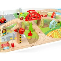 Bigjigs Rail Drevená vláčikodráha a stôl