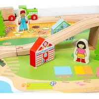 Bigjigs Rail Drevená vláčikodráha a stôl