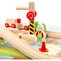 Bigjigs Rail Drevená vláčikodráha a stôl