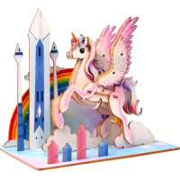 EscapeWelt 3D drevené puzzle Jednorožec