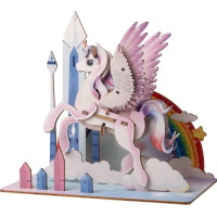 EscapeWelt 3D drevené puzzle Jednorožec