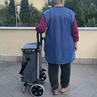 Skladací prepravný vozík - šedý