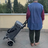 Skladací prepravný vozík - šedý