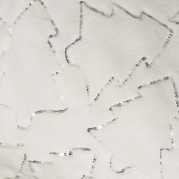Obliečka na vankúš SPARKLE Stromčeky - imitácia kožušiny - 45x45 cm - biela/strieborná