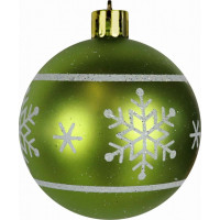 Vianočné závesné banky na stromček FESTIVE 6 cm - 16 ks - červené/zelené/biele
