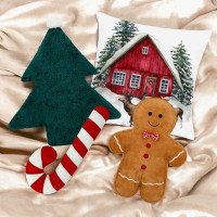 Tvarovaný vankúš VIANOČNÝ PERNÍČEK - 35x35 cm