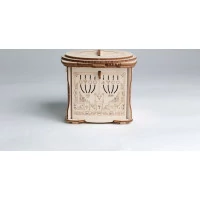 EscapeWelt 3D drevená skladačka Pirate&#39;s Treasure Chest Box zložená
