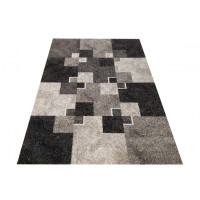 Kusový koberec PANNE štvorce - odtiene šedej - 60x100 cm