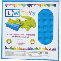 LW Toys Veľká podložka na stavanie 50x50 bodov modrá