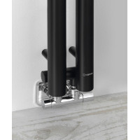 Sapho PILON vykurovacie teleso 122x1800mm, s dvoma háčikmi pre uterák, čierna mat IZ124T