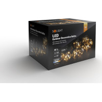 Solight vonkajšia reťaz s dekoratívnym LED žiarovkami, 10x micro LED, žiarovka, 3m, 3xAA
