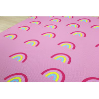 Detský penový koberec Pink rainbows - na von aj na doma