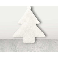 Tvarovaný vankúš VIANOČNÝ STROMČEK - 45 cm - krémový