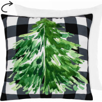 Obliečka na vankúš NORDIC Velvet 45x45 cm - Zelený strom