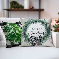 Obliečka na vankúš NORDIC Velvet 45x45 cm - Zelený strom