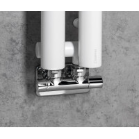 Sapho PILON vykurovacie teleso 122x1800mm, s dvoma háčikmi pre uterák, biela mat IZ125T