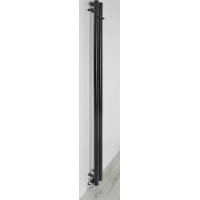 Sapho PILON vykurovacie teleso 122x1800mm, s dvoma háčikmi pre uterák, čierna mat IZ124T