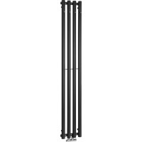 Sapho PILON vykurovacie teleso 270x1800mm, so štyrmi háčikmi pre uterák, čierna mat IZ122T