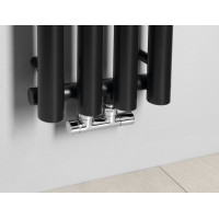 Sapho PILON vykurovacie teleso 270x1800mm, so štyrmi háčikmi pre uterák, čierna mat IZ122T
