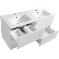 Aqualine PANEDA umývadlová skrinka 119x55x45, 2cm, biela PN212