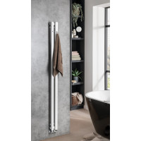 Sapho PILON vykurovacie teleso 122x1800mm, s dvoma háčikmi pre uterák, biela mat IZ125T