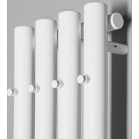Sapho PILON vykurovacie teleso 270x1800mm, so štyrmi háčikmi pre uterák, biela mat IZ121T