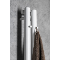 Sapho PILON vykurovacie teleso 122x1800mm, s dvoma háčikmi pre uterák, biela mat IZ125T