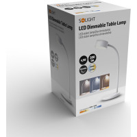 Solight LED stolná lampička, 4,5 W, 300lm, 3CCT, biela, podstavec