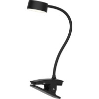 Solight LED stolná nabíjacia lampička, 2W, 210lm, 3CCT, čierna, clip