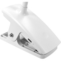 Solight LED stolná nabíjacia lampička, 2W, 210lm, 3CCT, biela, clip