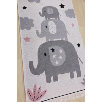 Detský kusový koberec Natur Slony