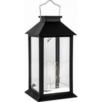 Solárna dekoratívna LED lampa DECO - 14x14x30 cm - čierna