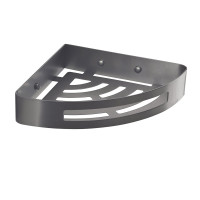 Gedy SMART rohová polica do sprchy, 210x45x210mm, gun metal 247981