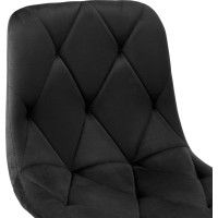 Barová stolička KINGSTON Velvet - čierna
