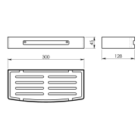 Gedy SMART polica do sprchy, 300x45x128mm, gun metal 241781