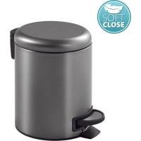 Gedy POTTY odpadkový kôš 3l, Soft Close, gun metal 320981