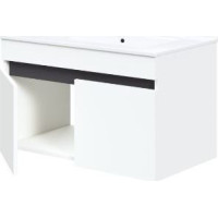 Kúpeľňová závesná skrinka pod umývadlo FIGARO 80 cm - biela