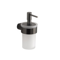 Gedy PIRENEI dávkovač mydla 110 ml, mliečne sklo, gun metal PI8181