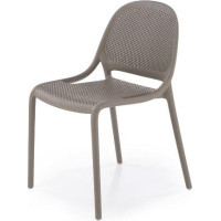 Jedálenská plastová stolička ZOEY - khaki