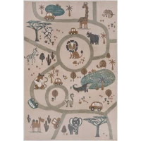 Detský koberček Adventures 105972 Cream Brown Grey