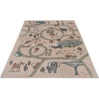 Detský koberček Adventures 105972 Cream Brown Grey