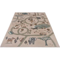 Detský koberček Adventures 105972 Cream Brown Grey