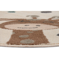 Detský koberček Adventures 105968 Cream Brown Blue kruh