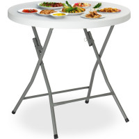 Okrúhly cateringový stôl BANKIET 80 cm - biely