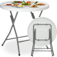 Okrúhly cateringový stôl BANKIET 80 cm - biely