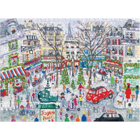 Galison Fóliové puzzle Michael Storrings Vianočný Paríž 1000 dielikov