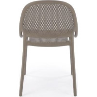 Jedálenská plastová stolička ZOEY - khaki